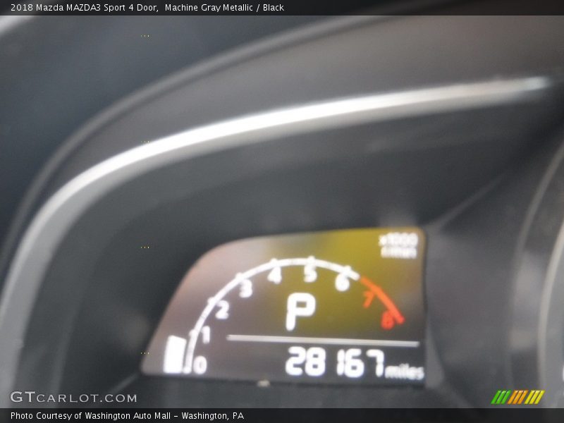 Machine Gray Metallic / Black 2018 Mazda MAZDA3 Sport 4 Door