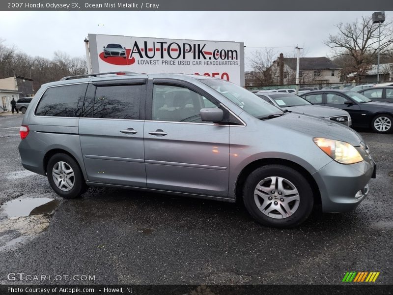 Ocean Mist Metallic / Gray 2007 Honda Odyssey EX