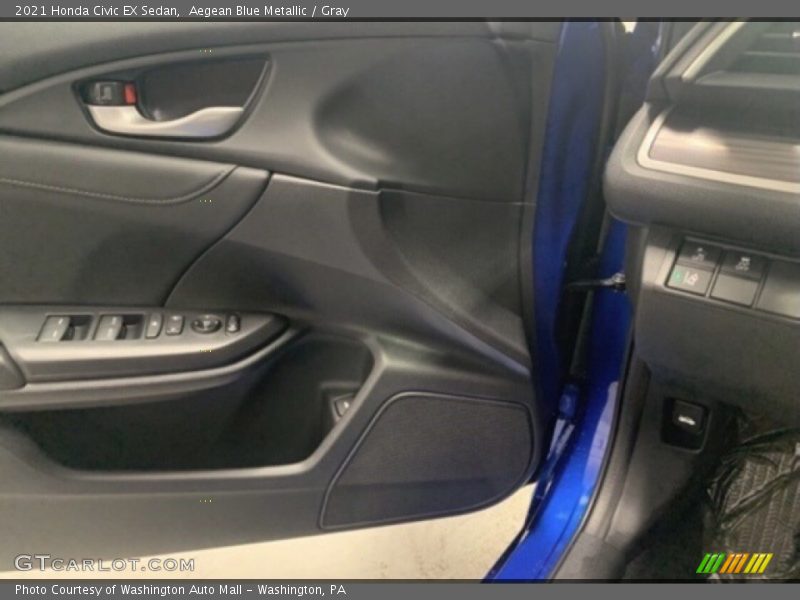 Aegean Blue Metallic / Gray 2021 Honda Civic EX Sedan