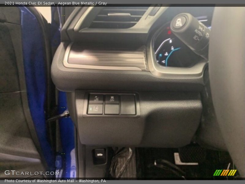 Aegean Blue Metallic / Gray 2021 Honda Civic EX Sedan