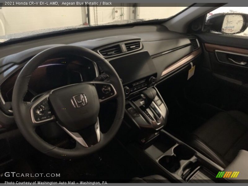 Aegean Blue Metallic / Black 2021 Honda CR-V EX-L AWD