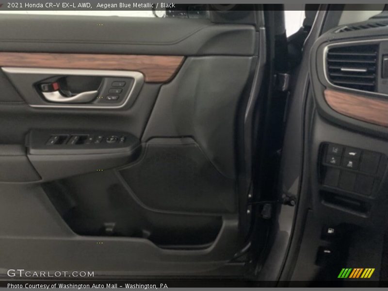Aegean Blue Metallic / Black 2021 Honda CR-V EX-L AWD