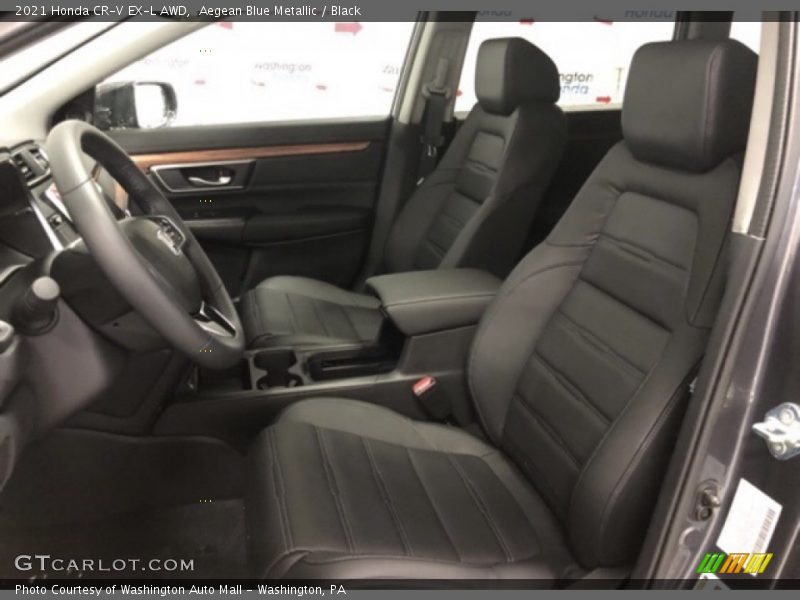Aegean Blue Metallic / Black 2021 Honda CR-V EX-L AWD