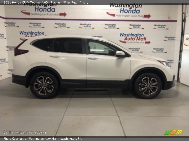 Platinum White Pearl / Ivory 2021 Honda CR-V Touring AWD