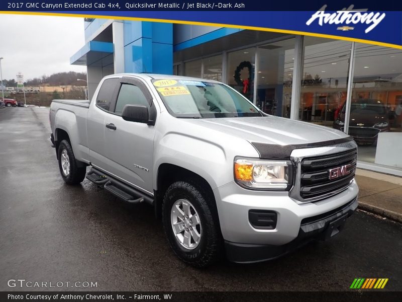 Quicksilver Metallic / Jet Black/­Dark Ash 2017 GMC Canyon Extended Cab 4x4