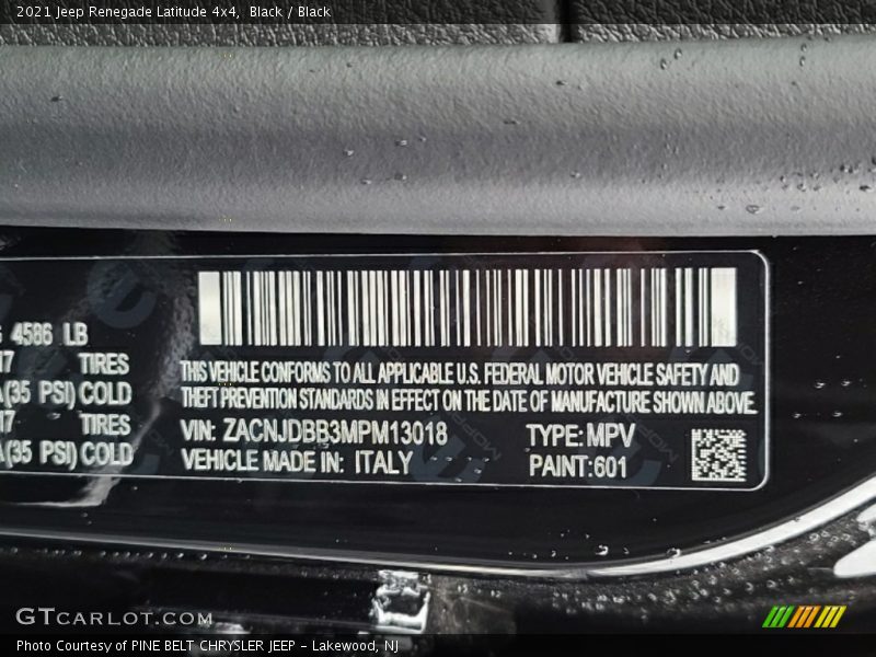 Black / Black 2021 Jeep Renegade Latitude 4x4