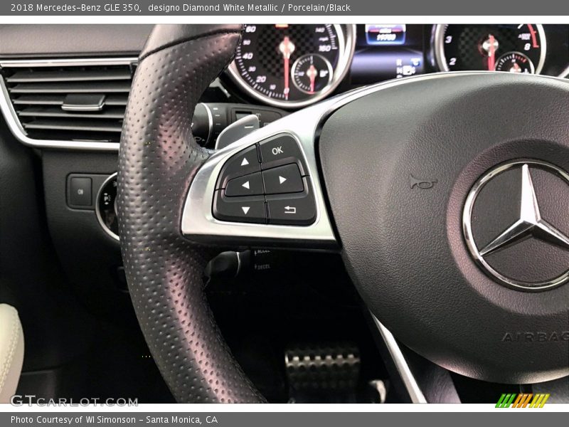 designo Diamond White Metallic / Porcelain/Black 2018 Mercedes-Benz GLE 350