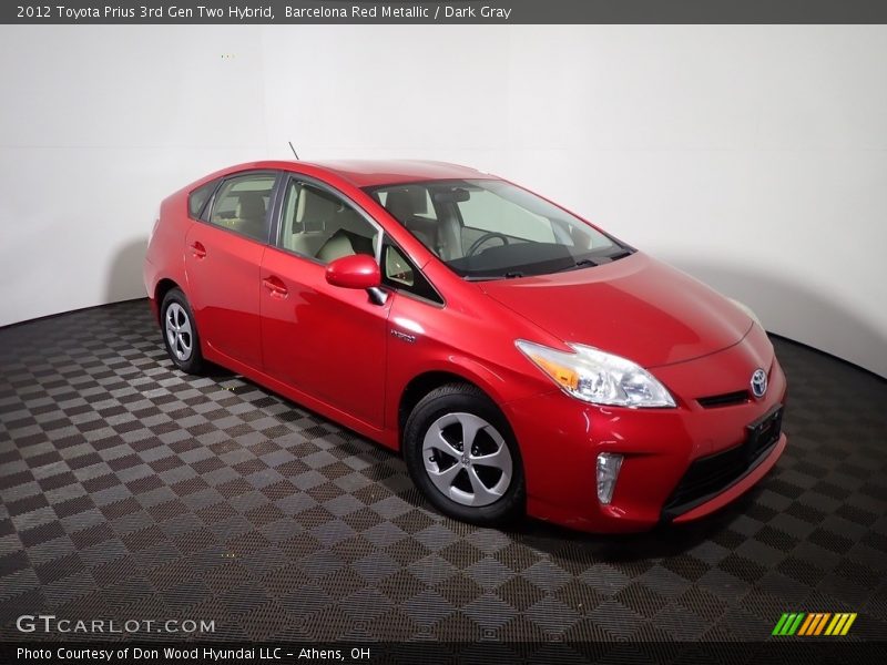 Barcelona Red Metallic / Dark Gray 2012 Toyota Prius 3rd Gen Two Hybrid