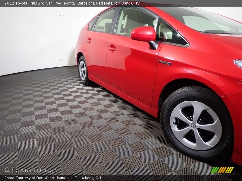 Barcelona Red Metallic / Dark Gray 2012 Toyota Prius 3rd Gen Two Hybrid