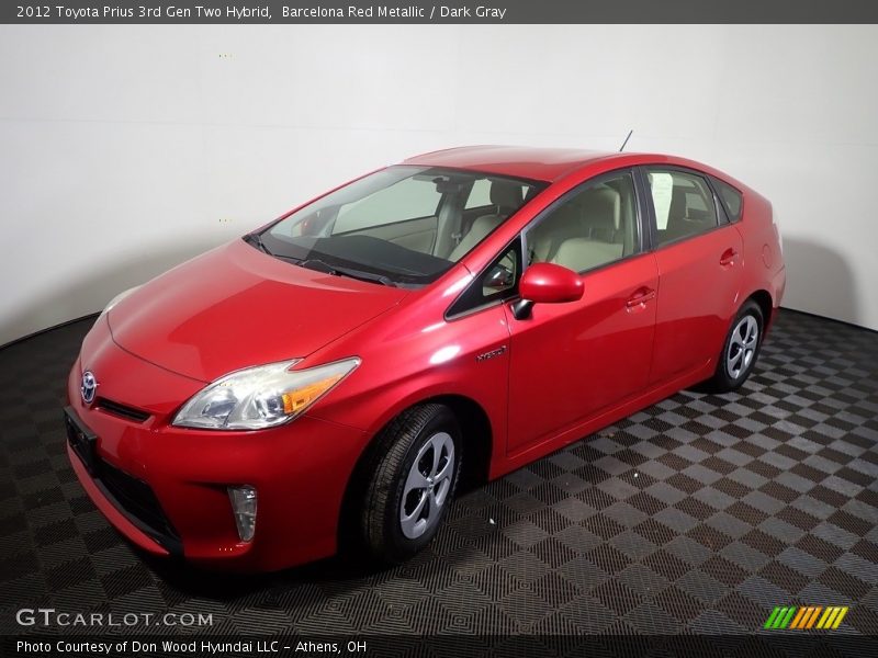 Barcelona Red Metallic / Dark Gray 2012 Toyota Prius 3rd Gen Two Hybrid