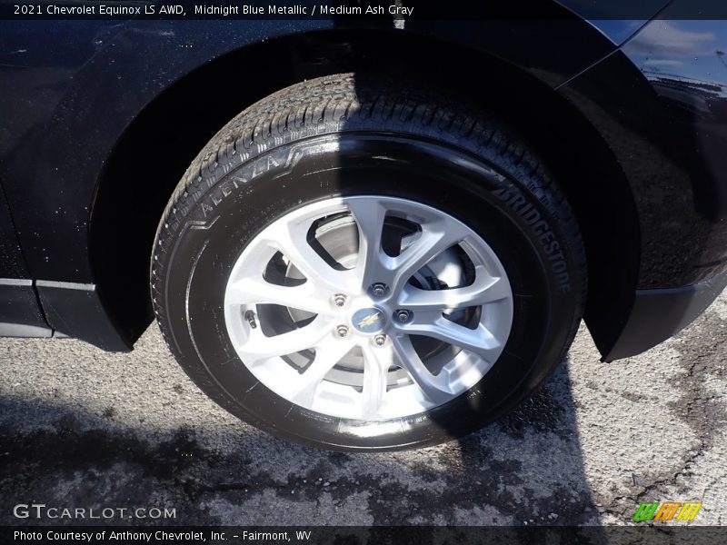 Midnight Blue Metallic / Medium Ash Gray 2021 Chevrolet Equinox LS AWD