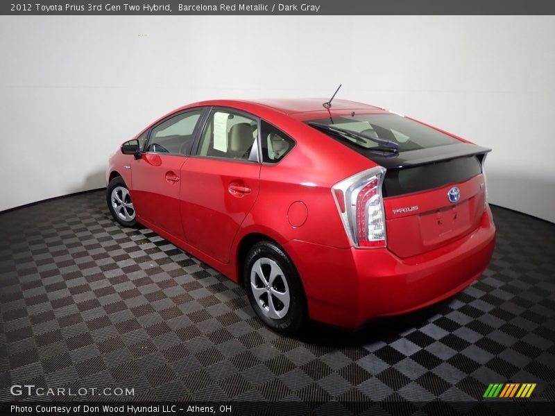 Barcelona Red Metallic / Dark Gray 2012 Toyota Prius 3rd Gen Two Hybrid
