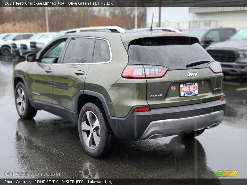 Olive Green Pearl / Black 2021 Jeep Cherokee Limited 4x4