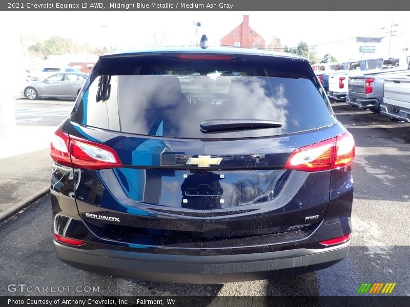 Midnight Blue Metallic / Medium Ash Gray 2021 Chevrolet Equinox LS AWD
