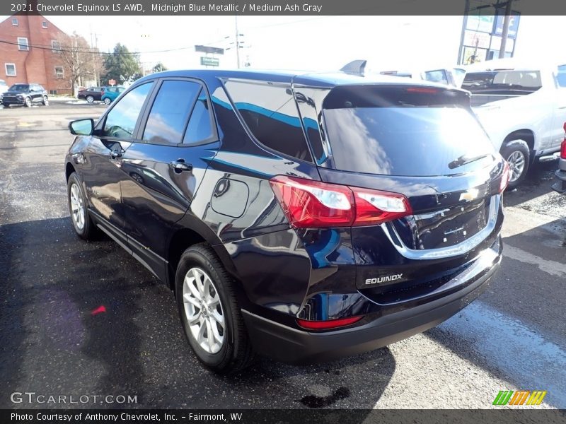 Midnight Blue Metallic / Medium Ash Gray 2021 Chevrolet Equinox LS AWD