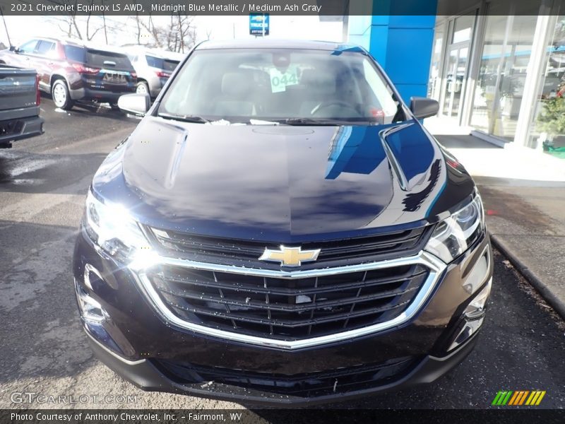 Midnight Blue Metallic / Medium Ash Gray 2021 Chevrolet Equinox LS AWD
