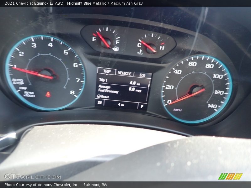 Midnight Blue Metallic / Medium Ash Gray 2021 Chevrolet Equinox LS AWD