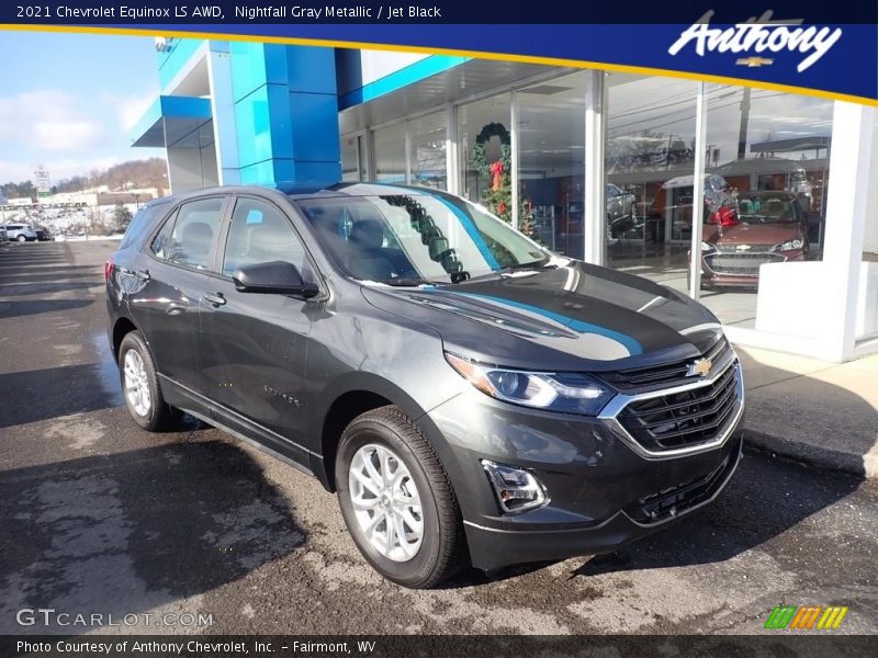 Nightfall Gray Metallic / Jet Black 2021 Chevrolet Equinox LS AWD