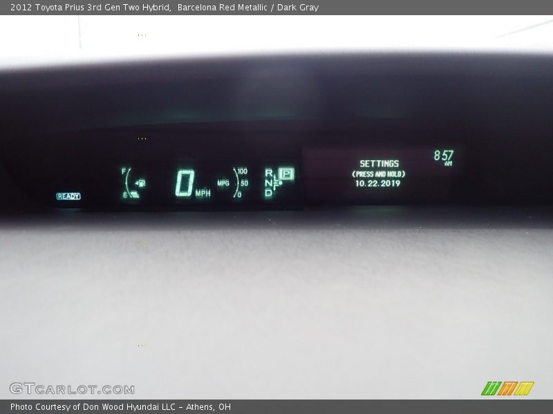 Barcelona Red Metallic / Dark Gray 2012 Toyota Prius 3rd Gen Two Hybrid