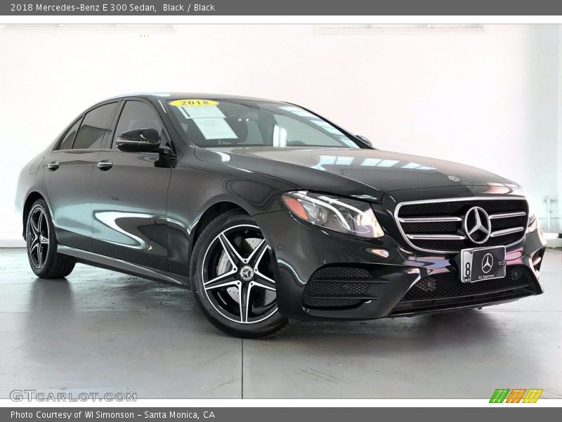 Black / Black 2018 Mercedes-Benz E 300 Sedan