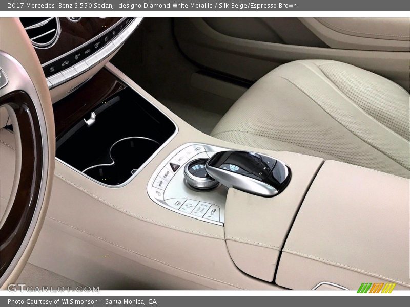 designo Diamond White Metallic / Silk Beige/Espresso Brown 2017 Mercedes-Benz S 550 Sedan