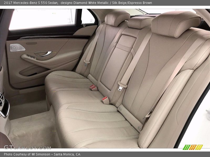 designo Diamond White Metallic / Silk Beige/Espresso Brown 2017 Mercedes-Benz S 550 Sedan