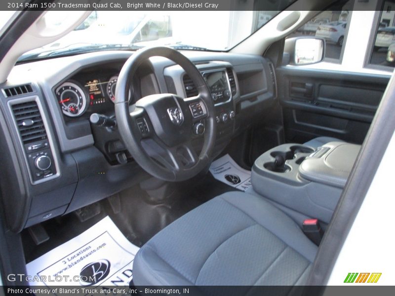 Bright White / Black/Diesel Gray 2014 Ram 1500 Tradesman Quad Cab