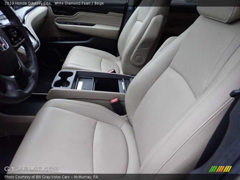 White Diamond Pearl / Beige 2019 Honda Odyssey Elite