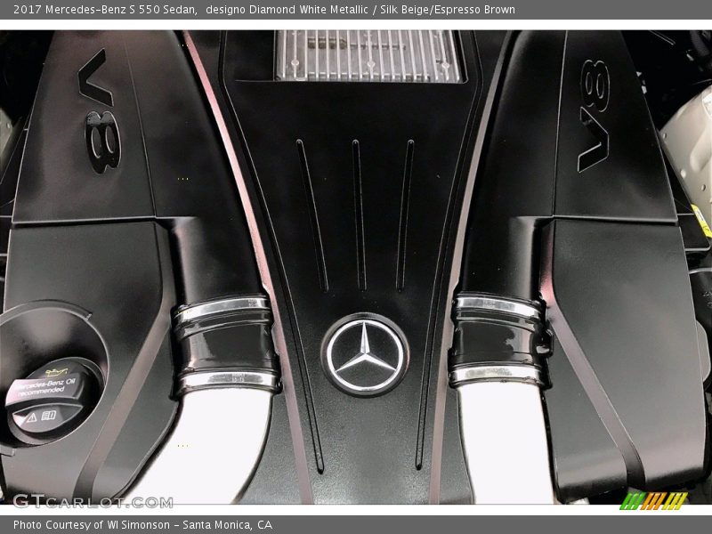 designo Diamond White Metallic / Silk Beige/Espresso Brown 2017 Mercedes-Benz S 550 Sedan