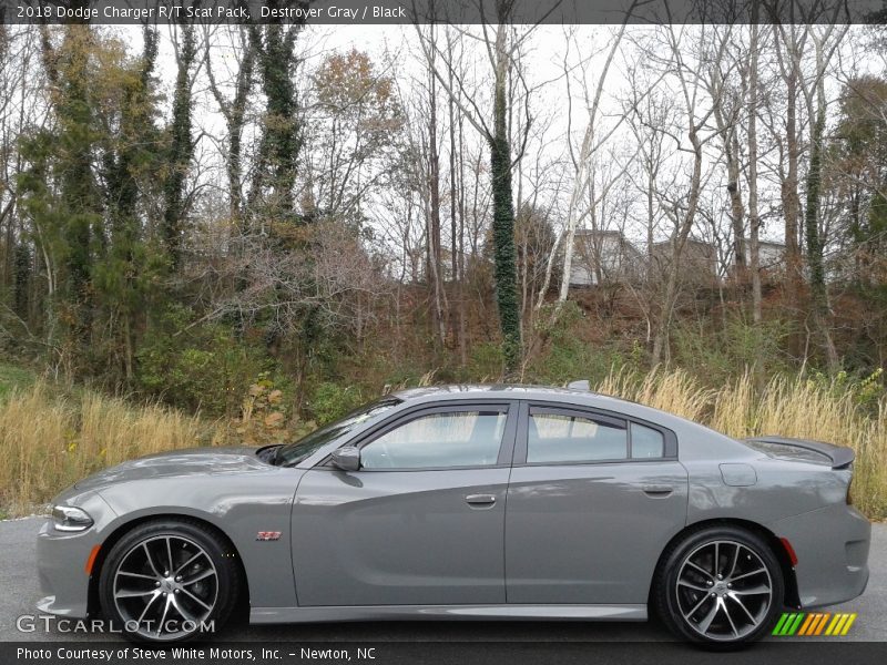 Destroyer Gray / Black 2018 Dodge Charger R/T Scat Pack