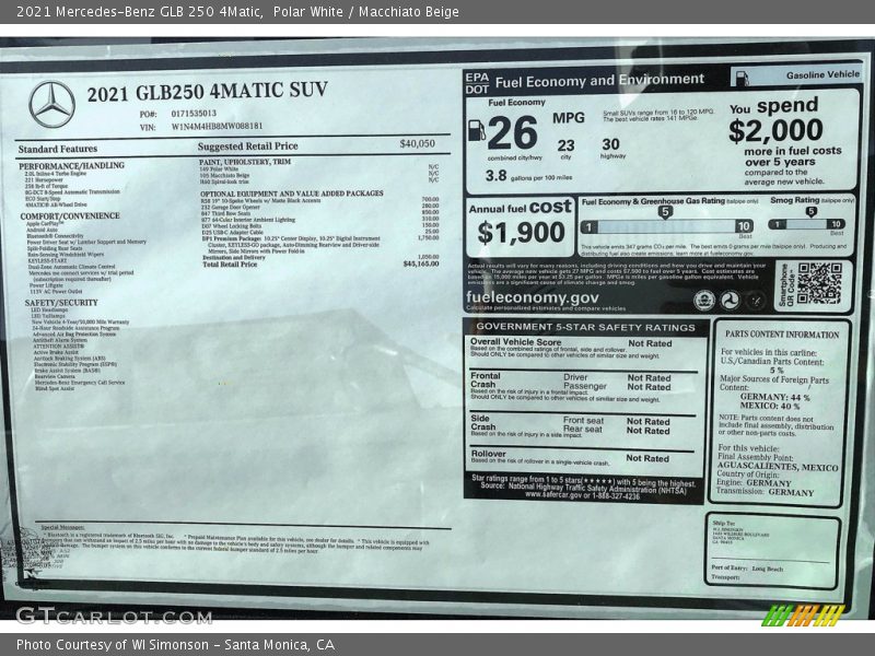 Polar White / Macchiato Beige 2021 Mercedes-Benz GLB 250 4Matic