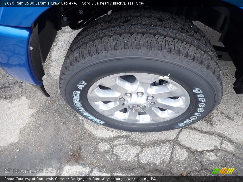 Hydro Blue Pearl / Black/Diesel Gray 2020 Ram 3500 Laramie Crew Cab 4x4