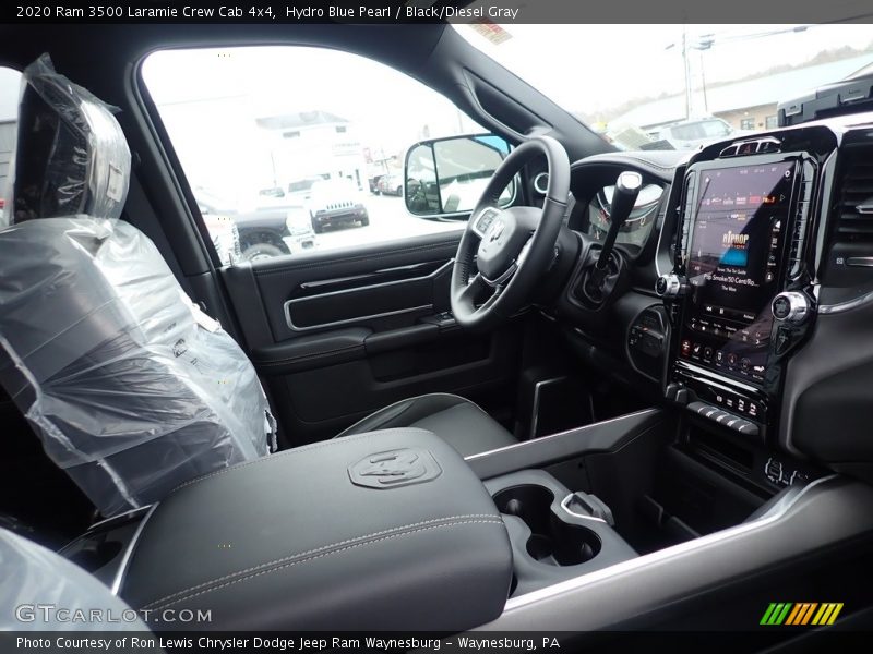 Hydro Blue Pearl / Black/Diesel Gray 2020 Ram 3500 Laramie Crew Cab 4x4
