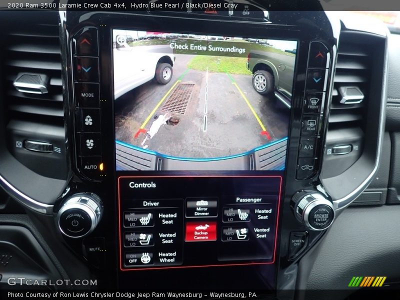 Hydro Blue Pearl / Black/Diesel Gray 2020 Ram 3500 Laramie Crew Cab 4x4