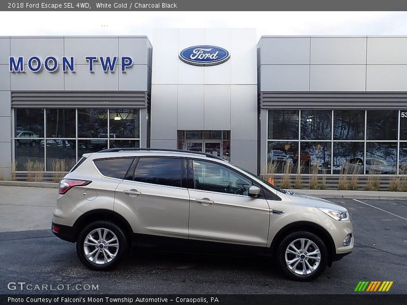 White Gold / Charcoal Black 2018 Ford Escape SEL 4WD