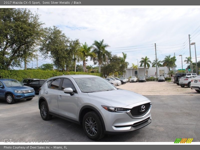 Sonic Silver Metallic / Black 2017 Mazda CX-5 Sport