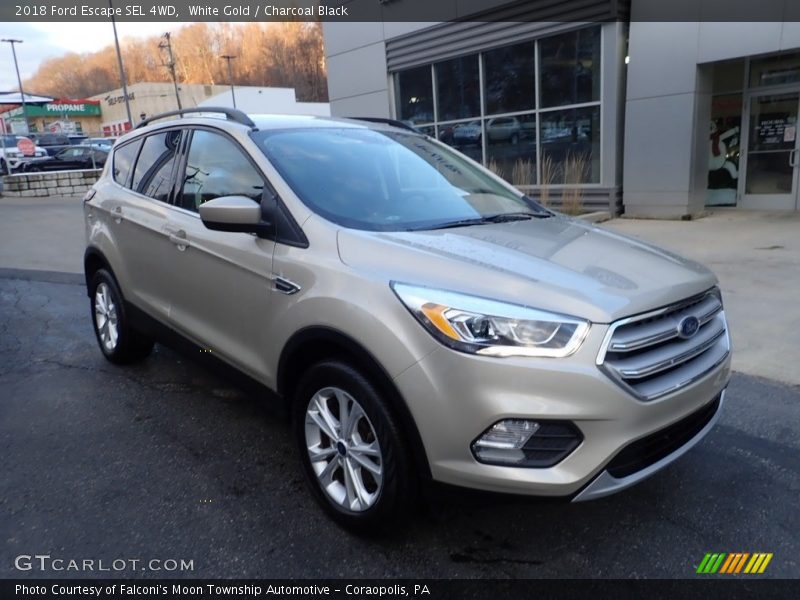 White Gold / Charcoal Black 2018 Ford Escape SEL 4WD