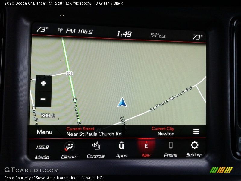 Navigation of 2020 Challenger R/T Scat Pack Widebody