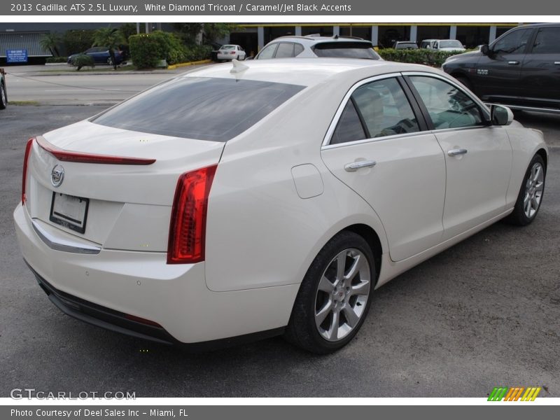 White Diamond Tricoat / Caramel/Jet Black Accents 2013 Cadillac ATS 2.5L Luxury