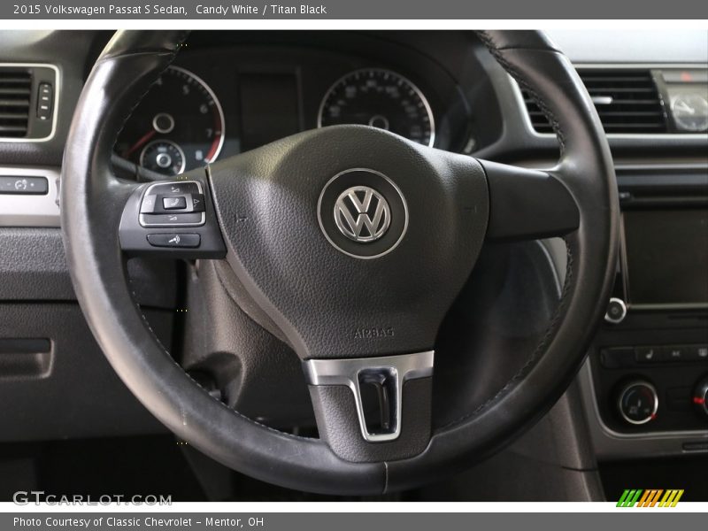 Candy White / Titan Black 2015 Volkswagen Passat S Sedan