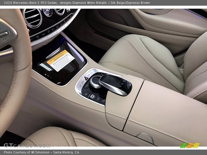 designo Diamond White Metallic / Silk Beige/Espresso Brown 2020 Mercedes-Benz S 450 Sedan