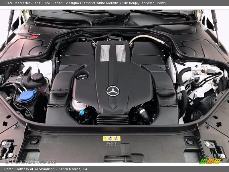 designo Diamond White Metallic / Silk Beige/Espresso Brown 2020 Mercedes-Benz S 450 Sedan