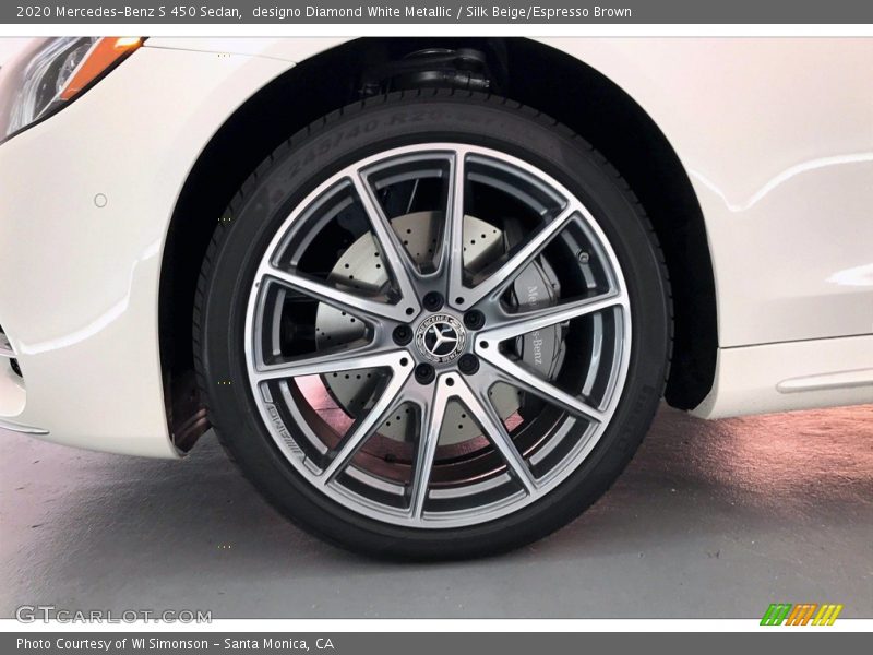 designo Diamond White Metallic / Silk Beige/Espresso Brown 2020 Mercedes-Benz S 450 Sedan