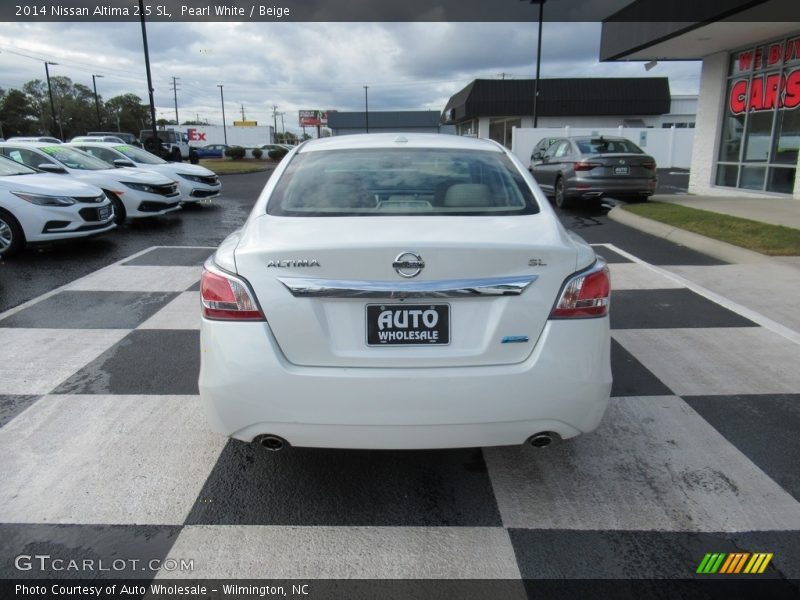 Pearl White / Beige 2014 Nissan Altima 2.5 SL