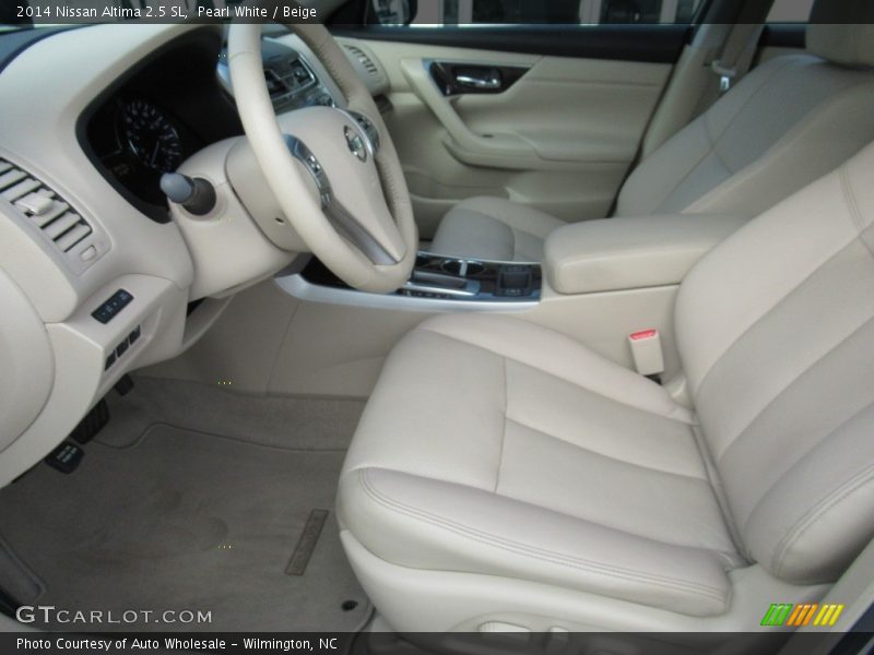 Pearl White / Beige 2014 Nissan Altima 2.5 SL