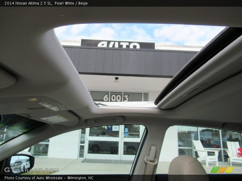 Pearl White / Beige 2014 Nissan Altima 2.5 SL