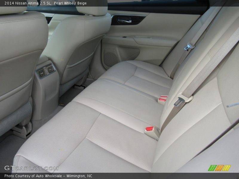 Pearl White / Beige 2014 Nissan Altima 2.5 SL