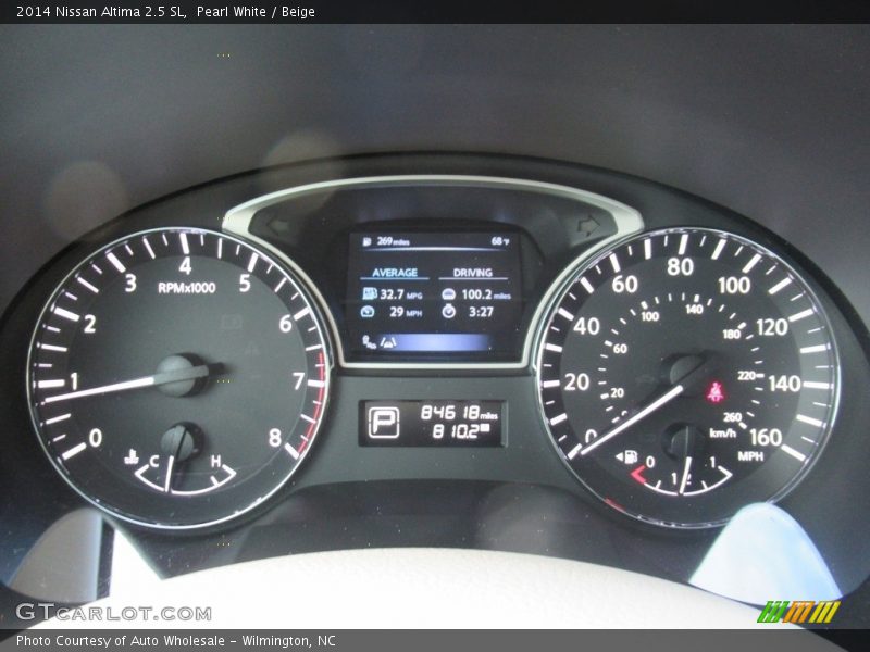 Pearl White / Beige 2014 Nissan Altima 2.5 SL