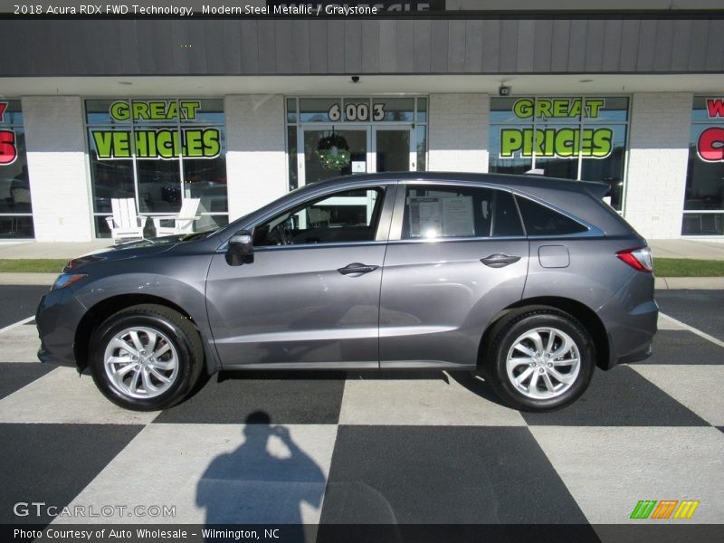 Modern Steel Metallic / Graystone 2018 Acura RDX FWD Technology
