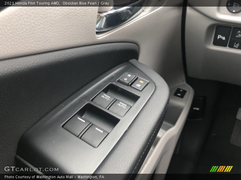 Obsidian Blue Pearl / Gray 2021 Honda Pilot Touring AWD